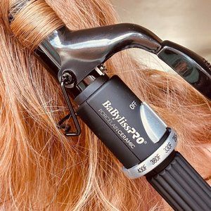 BaByliss Pro Porcelain Ceramic Spring Curling Iron, 1 inch (25mm)